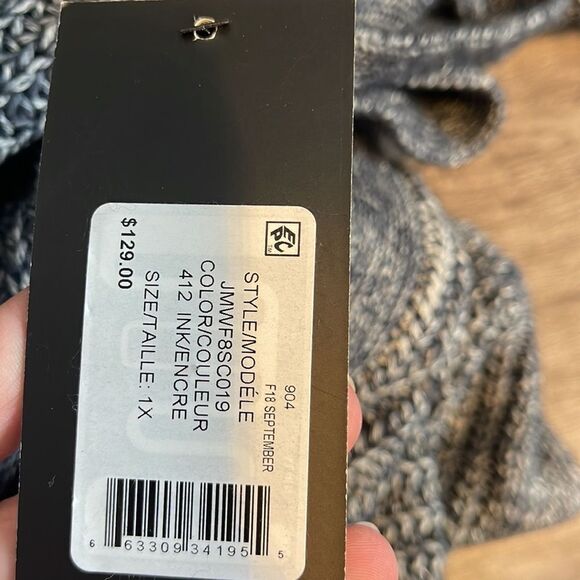 Jones New York 1X Cotton Chunky Sweater 💗NEW💓 - Picture 3 of 4